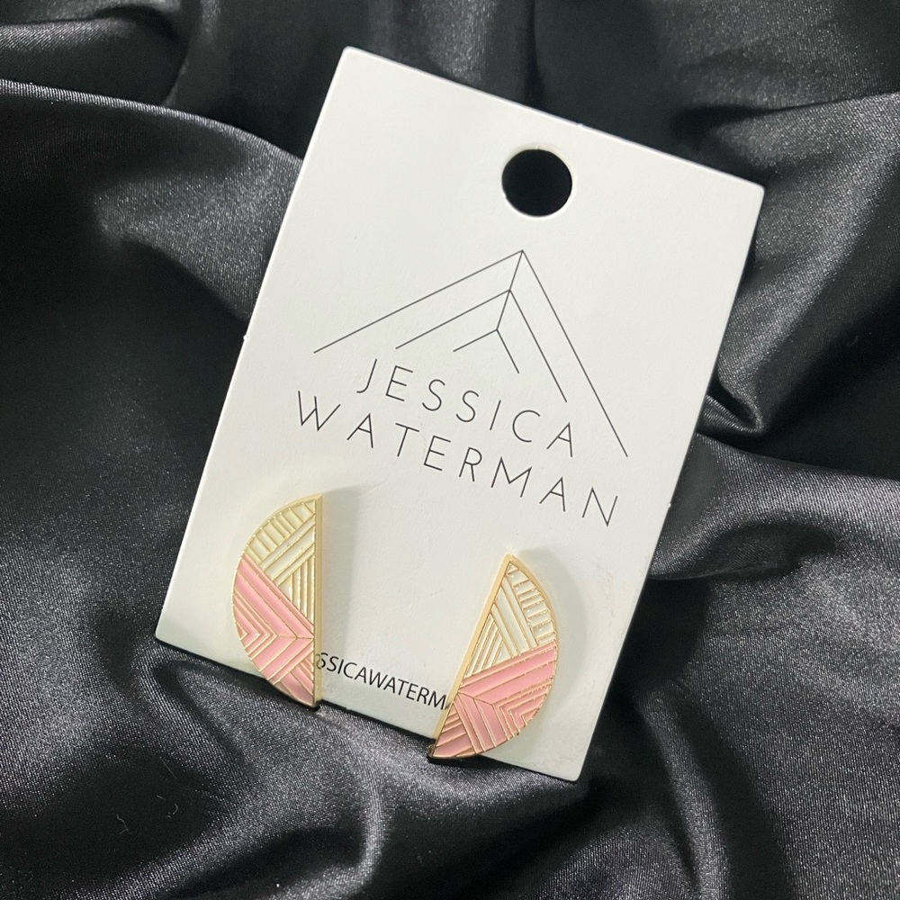 Jessica Waterman Semicircle Trimscape Earrings Canadian Designer Jewelry